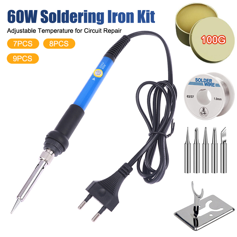 Diy Electronics Repair Kit - Adjustable Temp 220V 60W Electric Soldering