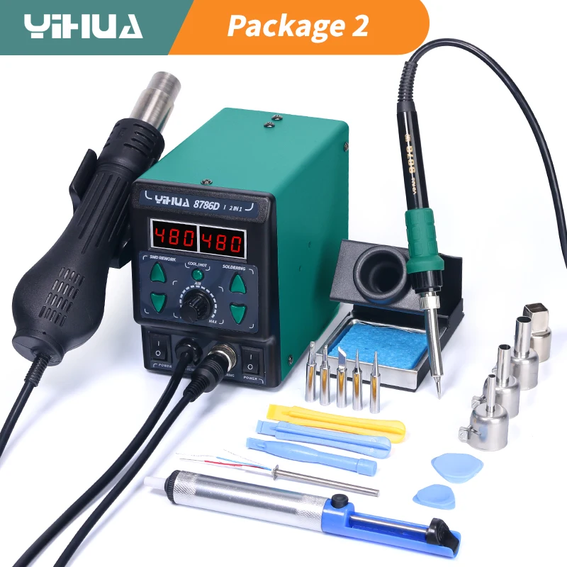 Hot Air Rework Station - YIHUA 8786D Soldering Iron Hot Air