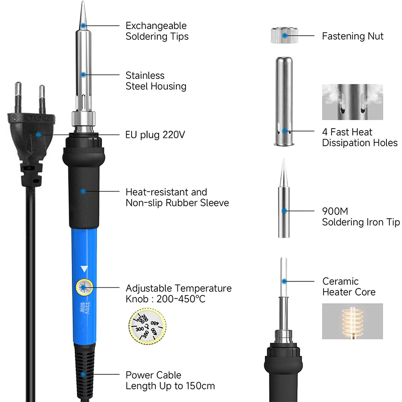 Adjustable Temp 220V 60W Elect - огляд і ціна Diy Electronics Repair Kit