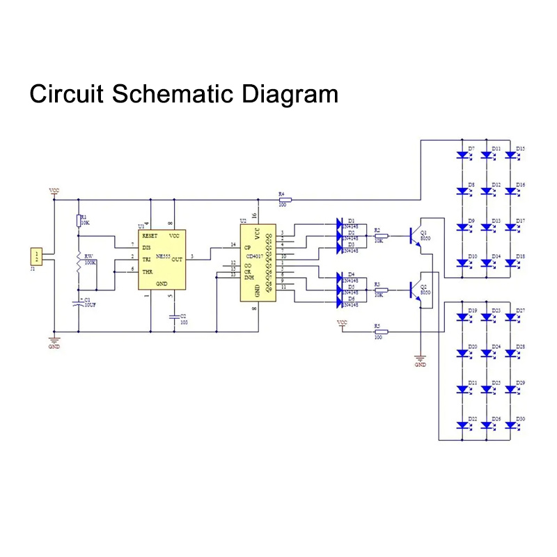IC LED Red Blue Double Color F - огляд і ціна Diy Electronics Learning Kit