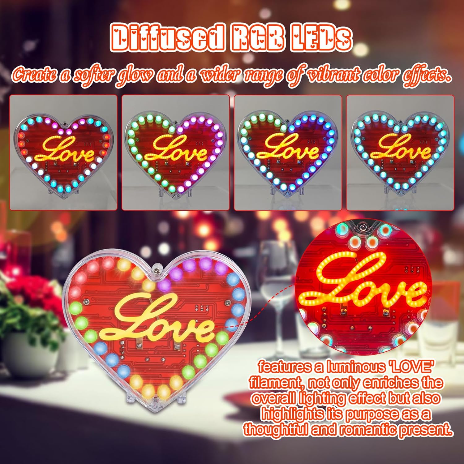 Heart Shaped LED Soldering Kit - огляд і ціна Diy Electronics Filament