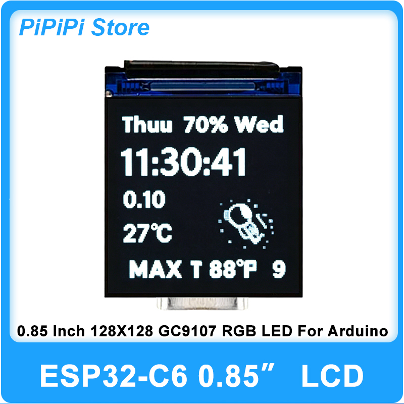 ESP32 C6 0.85 Inch 128X128 IPS - огляд і ціна Esp32 Wifi Bluetooth