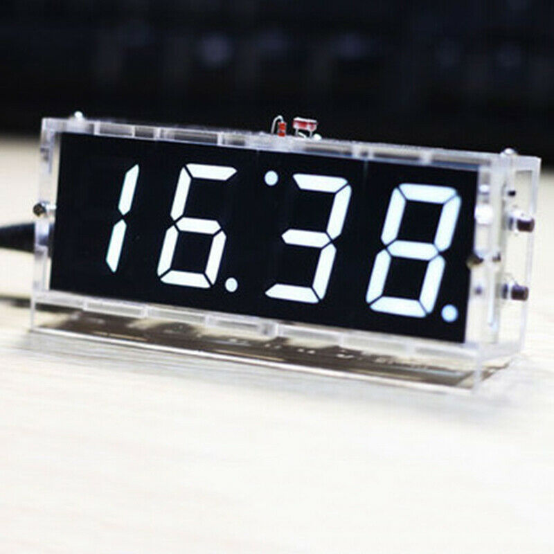 4 Bits Digital Clock Kit Light - огляд і ціна Diy Electronics Desk