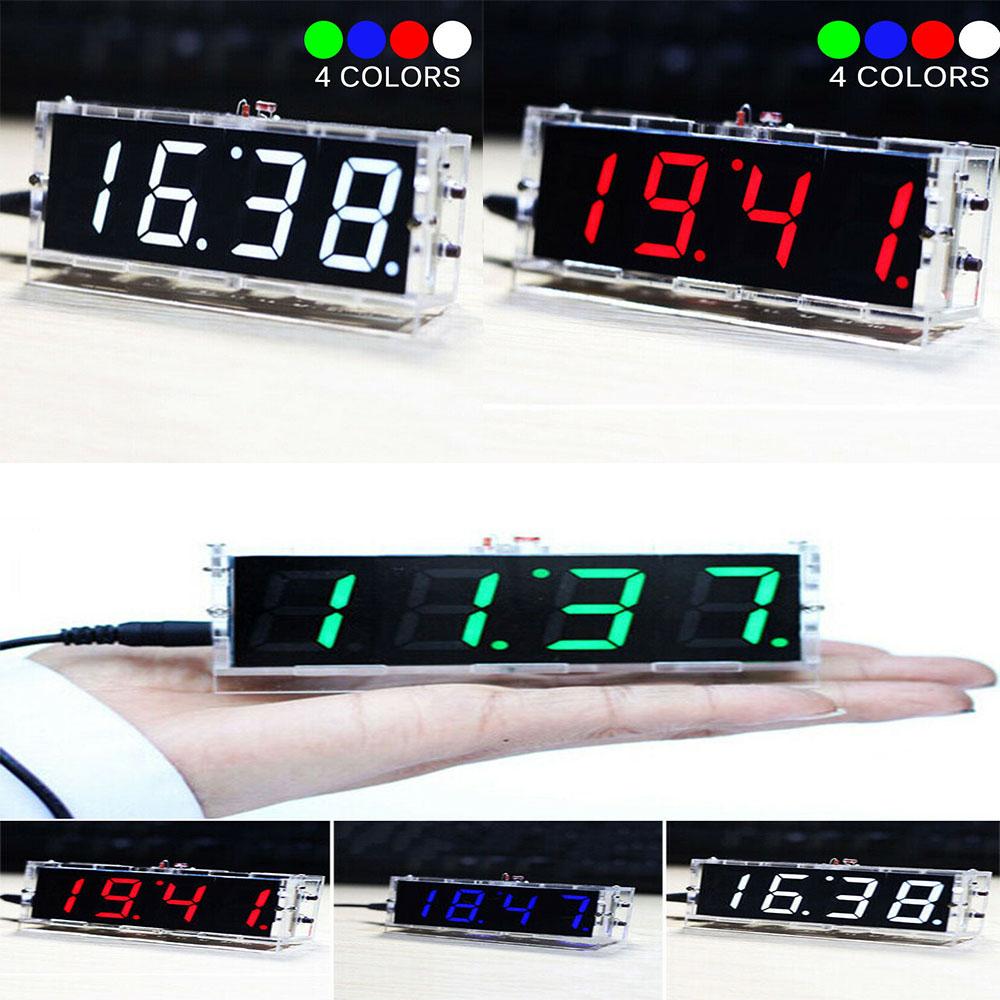 4 Bits Digital Clock Kit Light - огляд і ціна Diy Electronics Desk