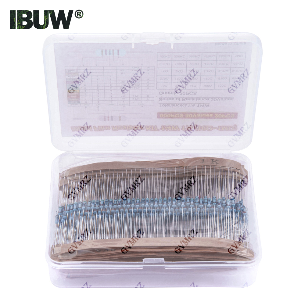 600PCS 30Values 1/4W Metal Fil - огляд і ціна Diy Electronics Repair Kit