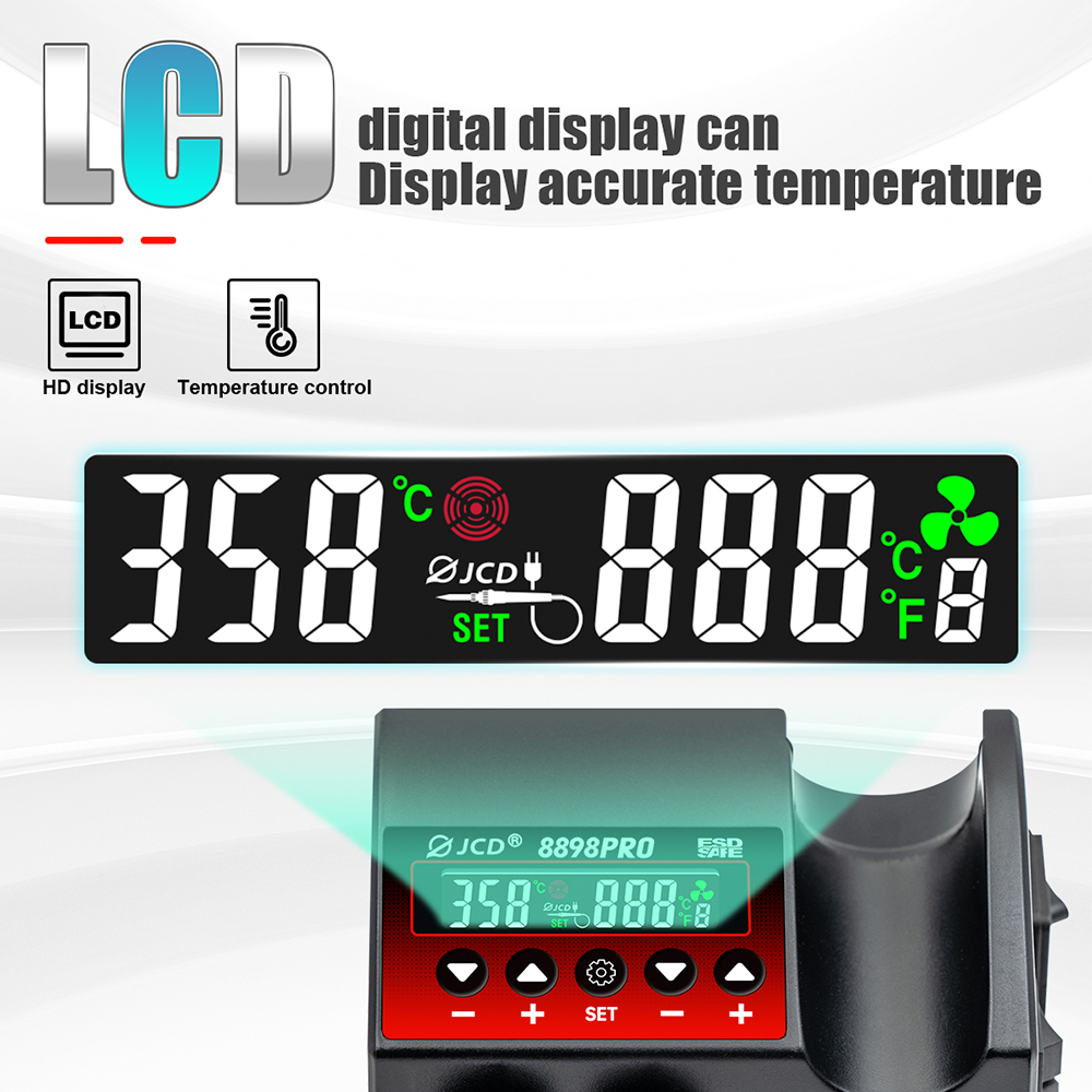 JCD 8898Pro Soldering Station  - огляд і ціна Hot Air Rework Station