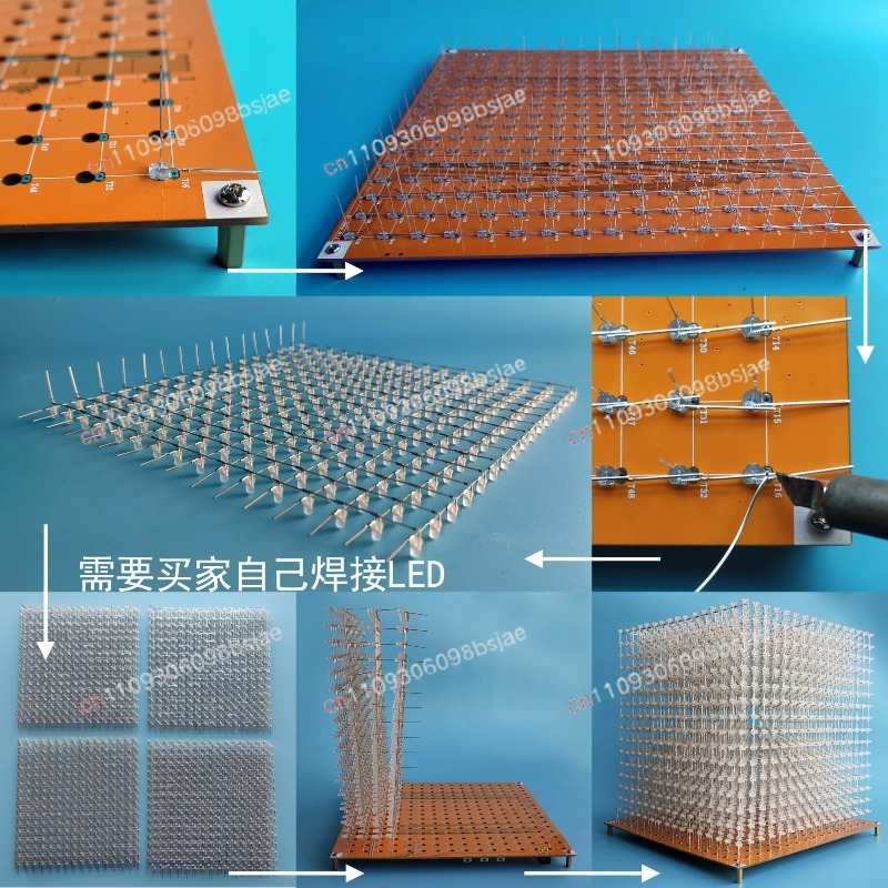 3D16MINI Light Cube Kit 16X16X - огляд і ціна Diy Electronics Parts
