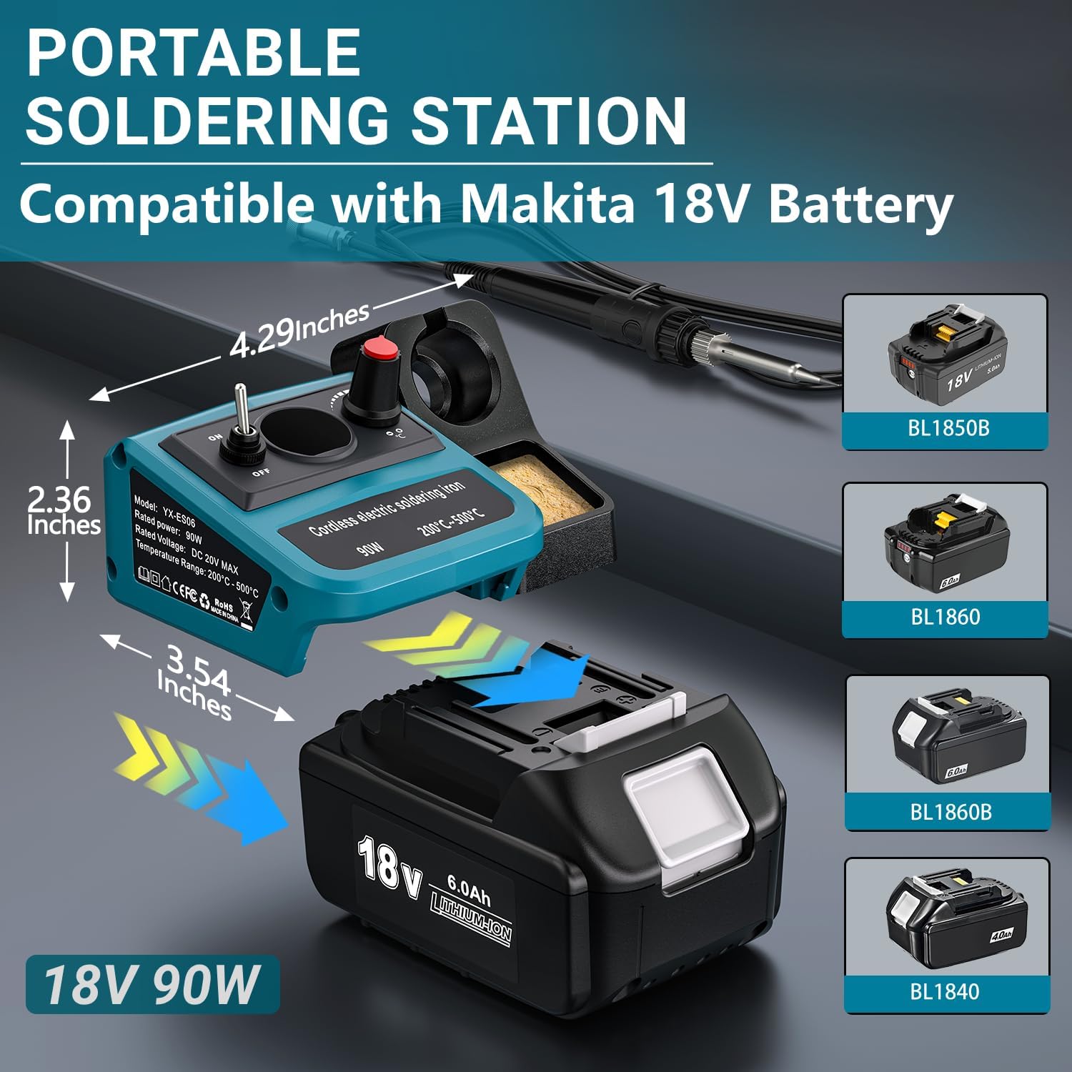 90W LED Digital Cordless Solde - огляд і ціна Diy Electronics Repair Kit