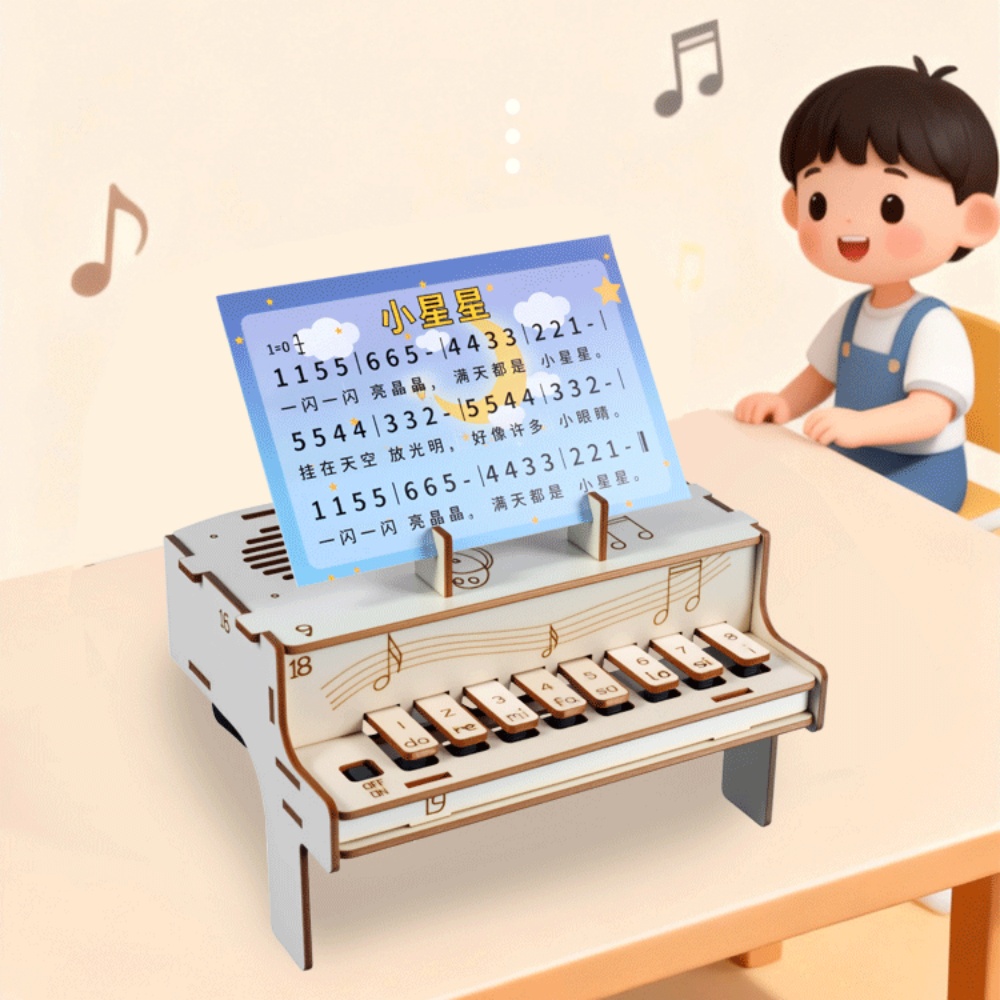 DIY Wooden Electronic Piano Mo - огляд і ціна Diy Electronics Learning Kit