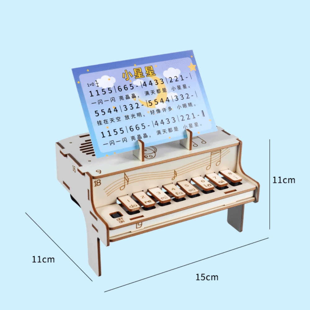 DIY Wooden Electronic Piano Mo - огляд і ціна Diy Electronics Learning Kit