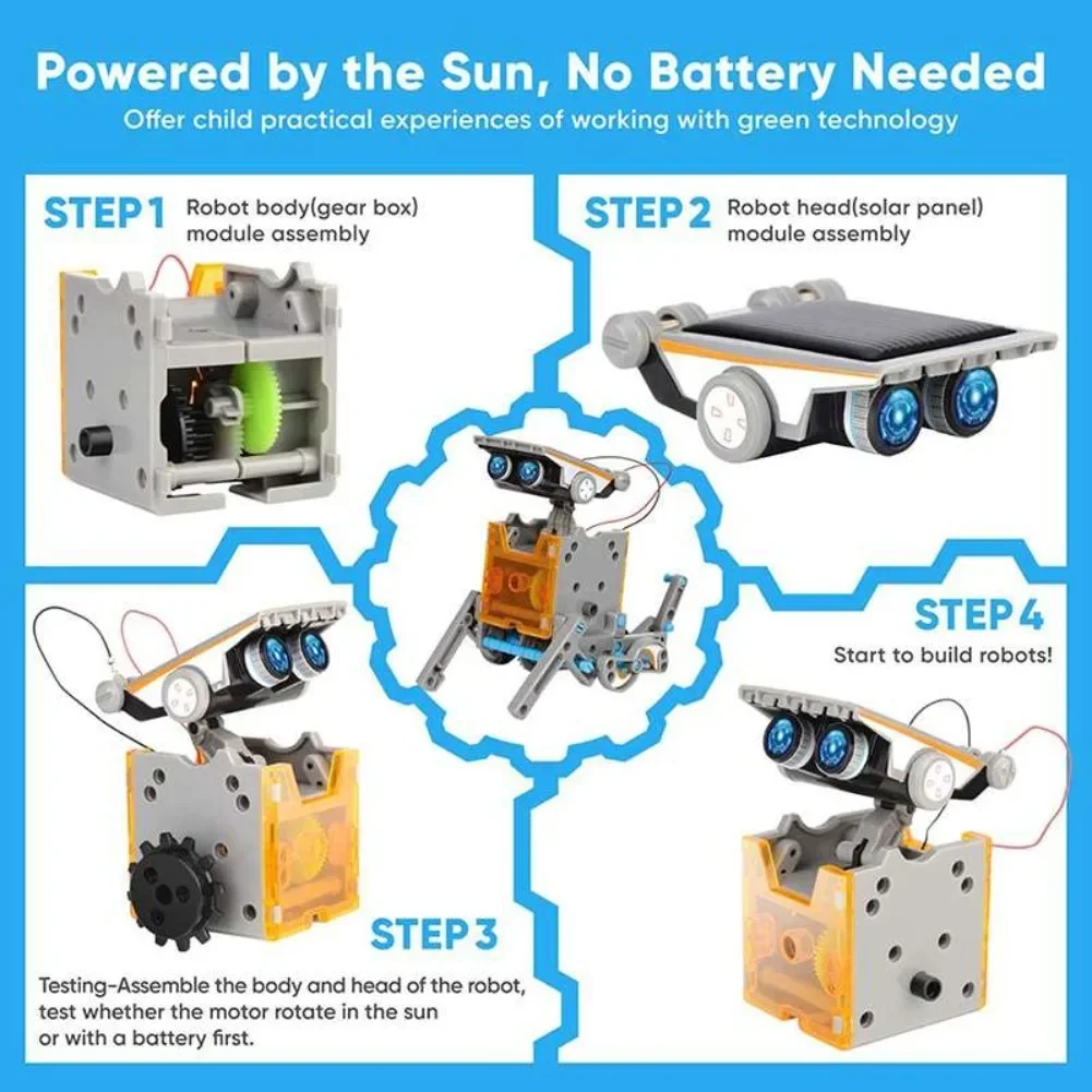 13 in 1 Solar Powered Robot Sc - огляд і ціна Diy Electronics Supplies