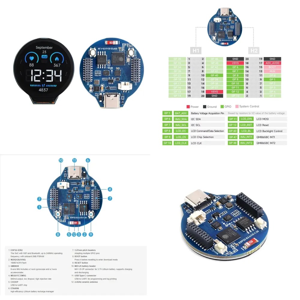 ESP32-S3 LCD development board - огляд і ціна Esp32 Wifi Bluetooth